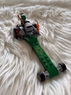 LEGO Batman Riddler Dragster Toy Car with Flame Decals GUC